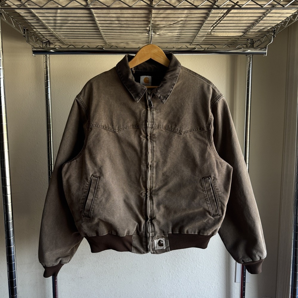 Vintage Carhartt Sante Fe Jacket XL Chestnut Brown Quilted J14 CHT 1999 Workwear